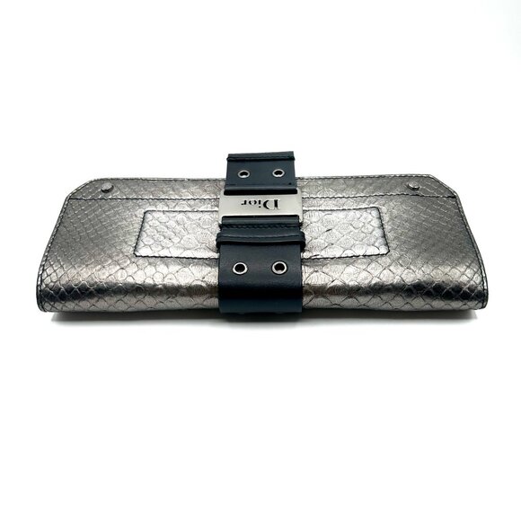 Christian Dior Street Chic Metallic Snakeskin Clutch - Picture 5 of 12